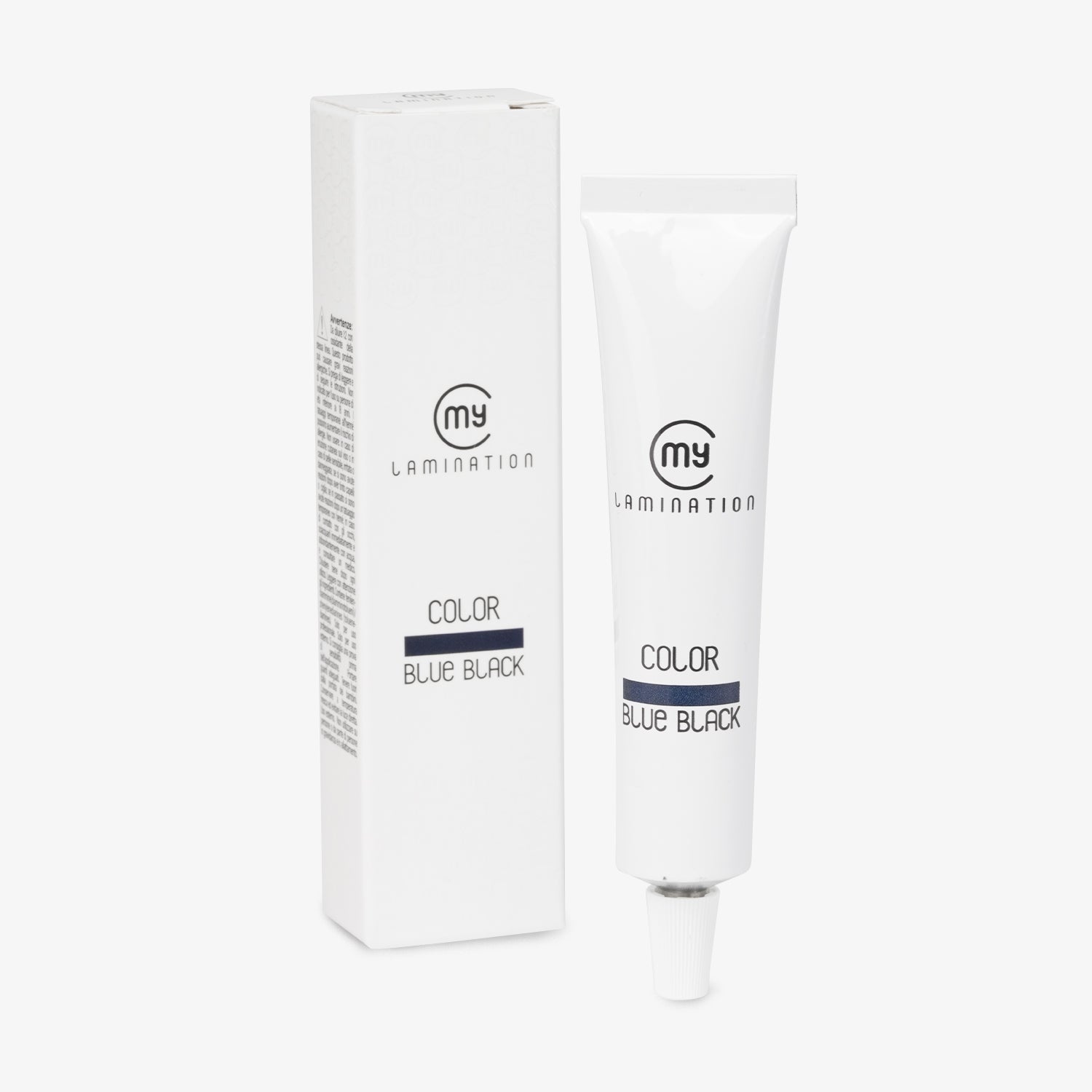My Lamination Farbe Blue Black soll mit 2% Farbentwickler von My Lamination gemischt werden .